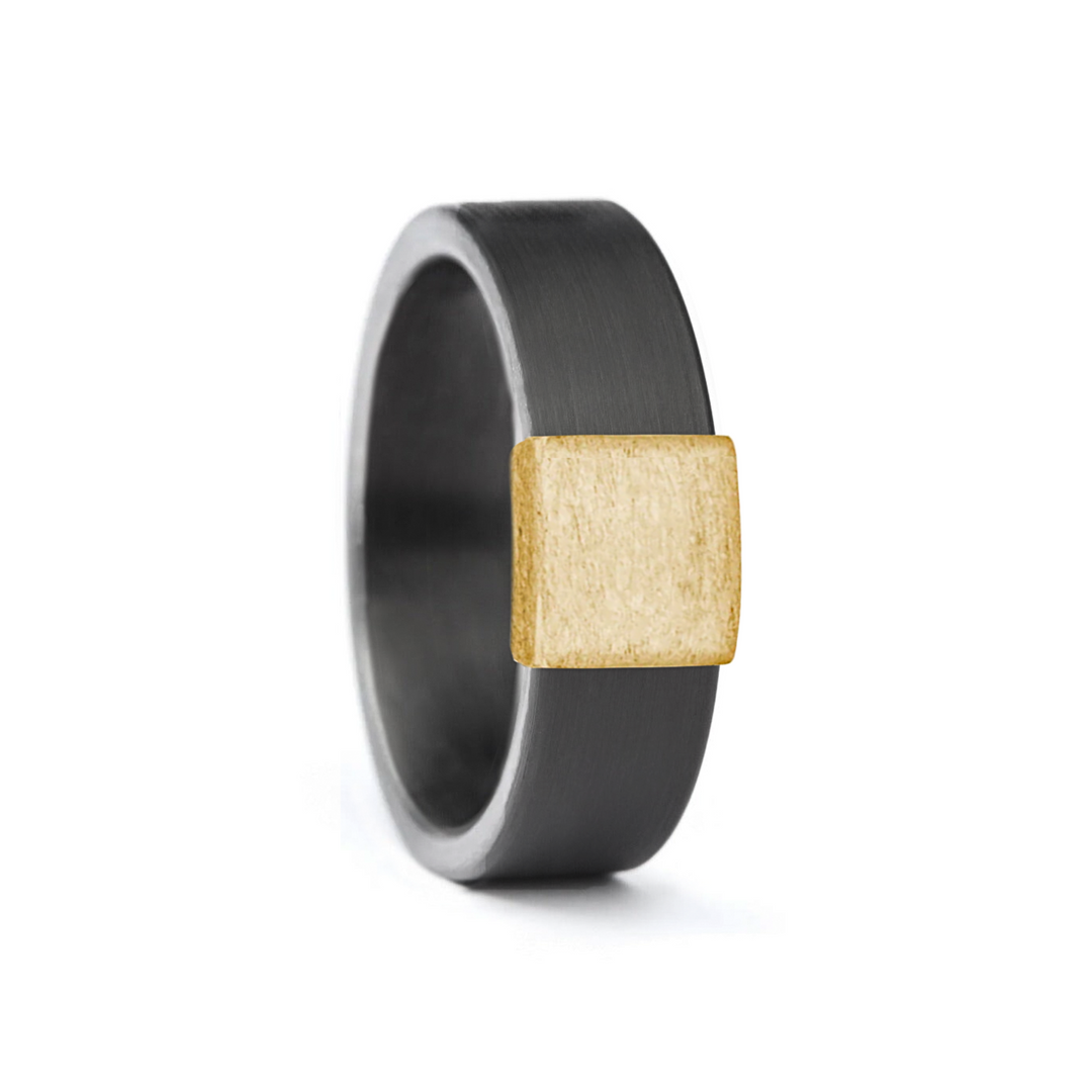 a rugged men's wedding ring crafted from an authentic shotgun barrel. Made in the USA, this unique ring is designed for hunters and outdoorsmen who live for the hunt. A perfect symbol of commitment with an edge of adventure.