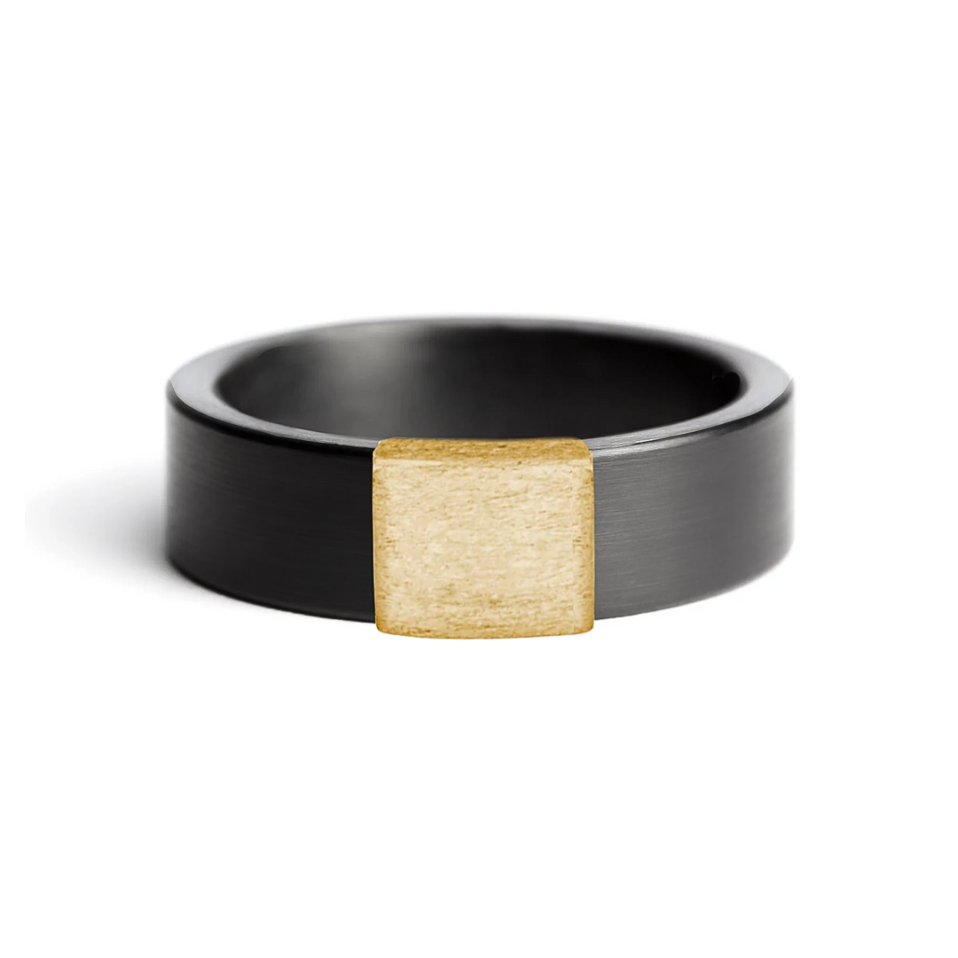 a rugged men's wedding ring crafted from an authentic shotgun barrel. Made in the USA, this unique ring is designed for hunters and outdoorsmen who live for the hunt. A perfect symbol of commitment with an edge of adventure.