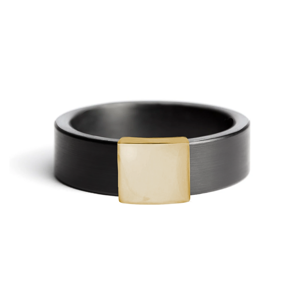 a rugged men's wedding ring crafted from an authentic shotgun barrel. Made in the USA, this unique ring is designed for hunters and outdoorsmen who live for the hunt. A perfect symbol of commitment with an edge of adventure.