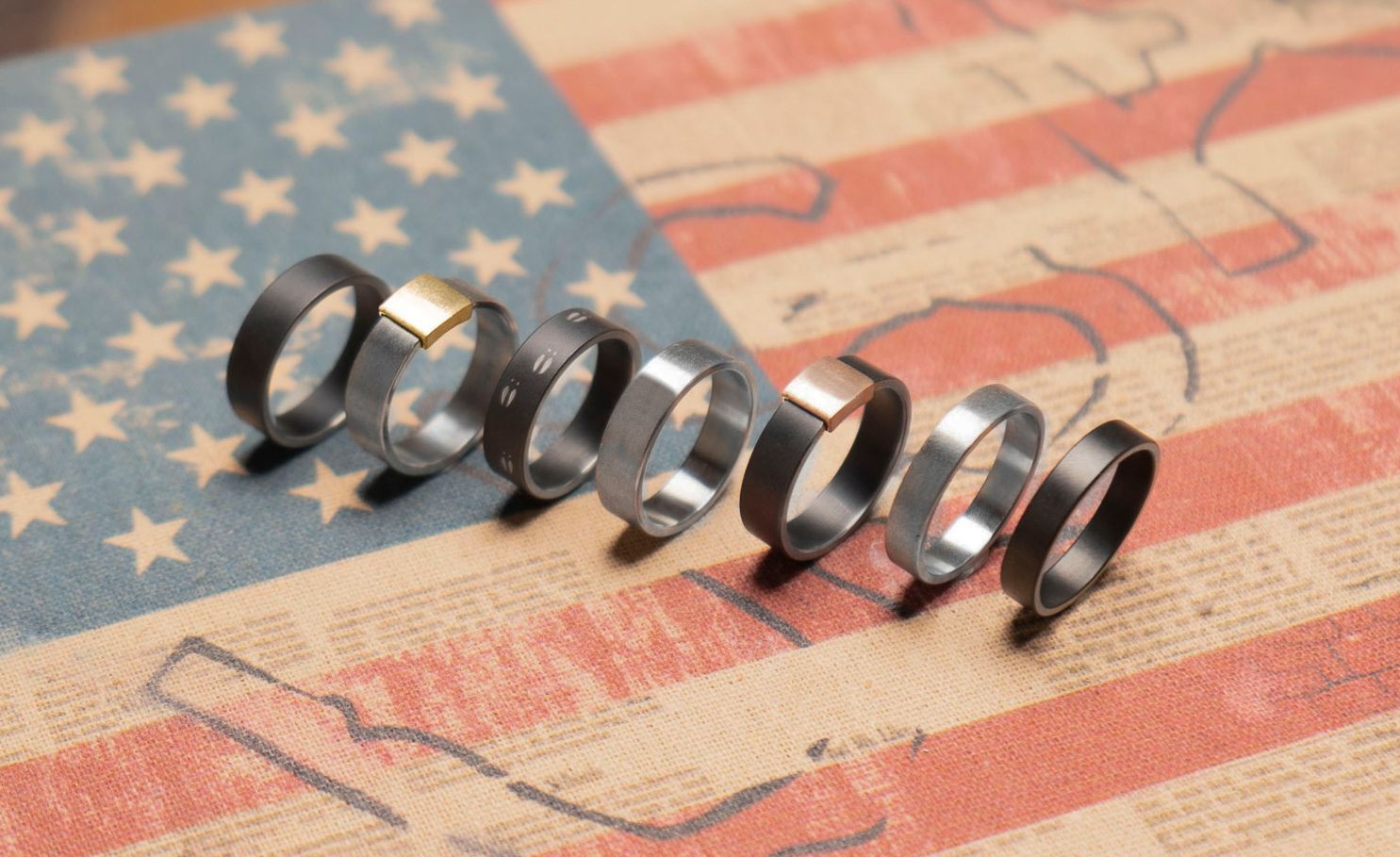 Barrel Bands on an American Flag