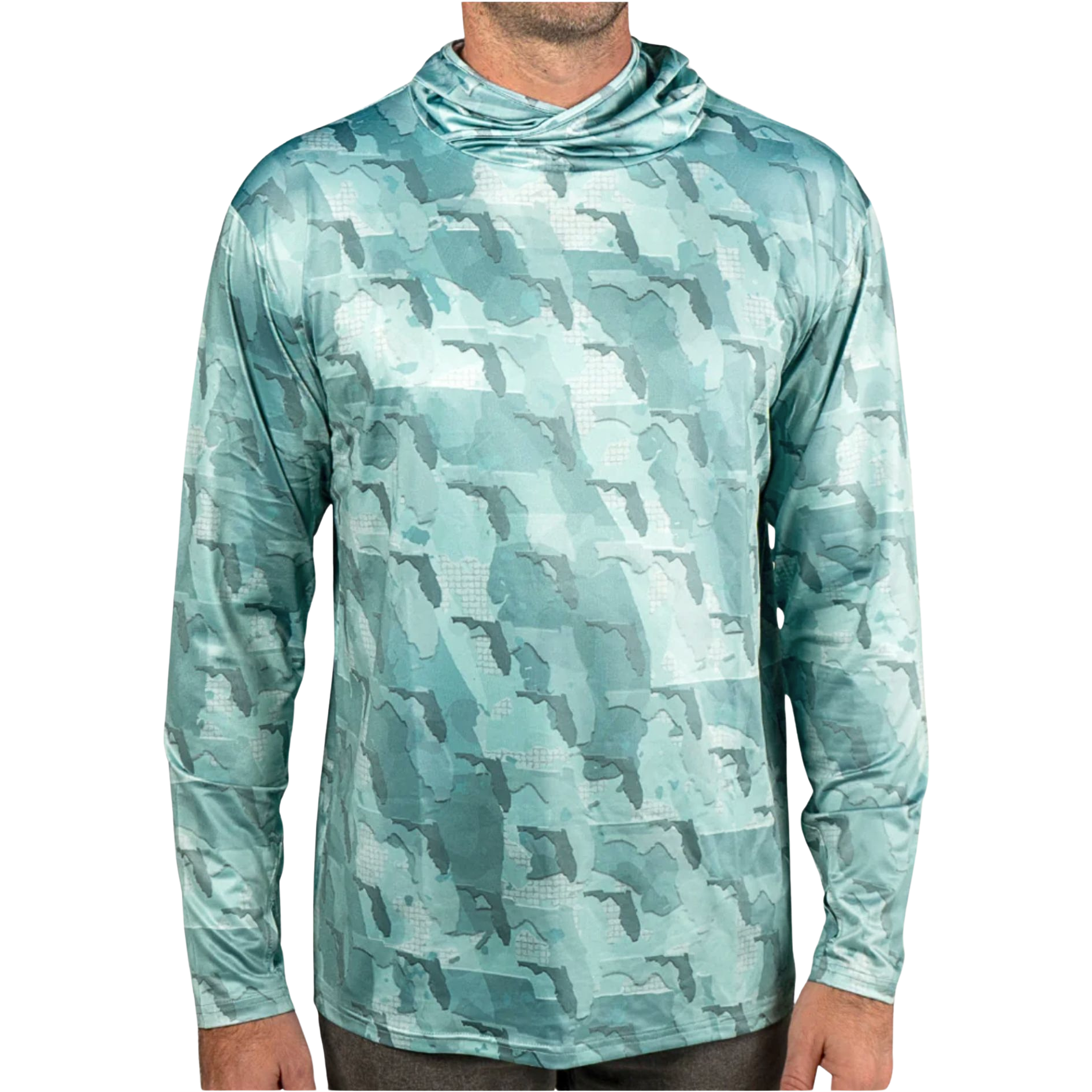Men's Florida Long Sleeve Fishing Shirt - State Camo XXL