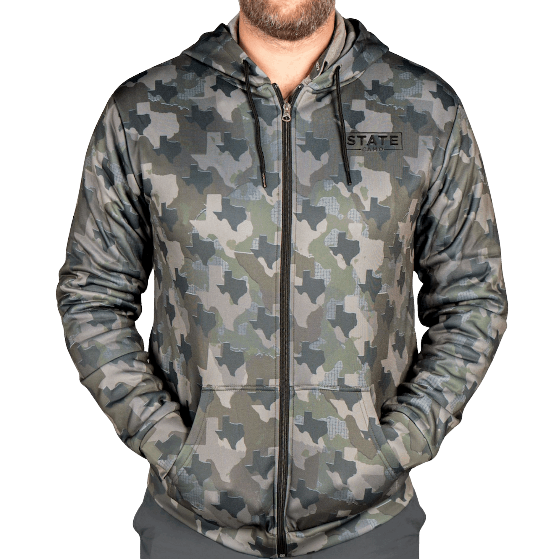Men's Texas Camo Zip Hoodie - State Camo – Everyday Outdoors