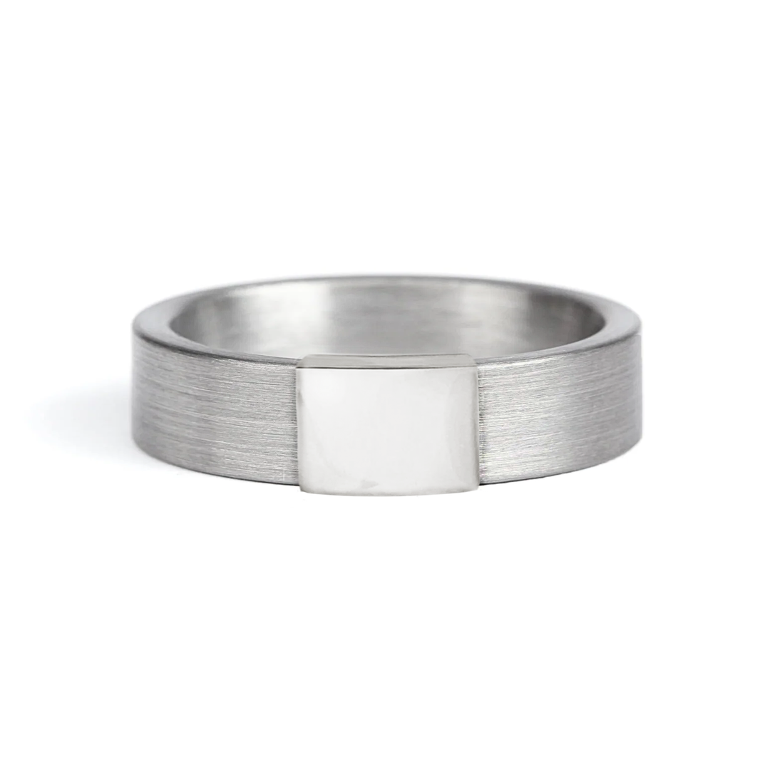 Classic 5mm Silver Platinum Barrel Band