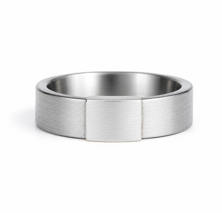Classic 5mm 14kt White Gold Barrel Band