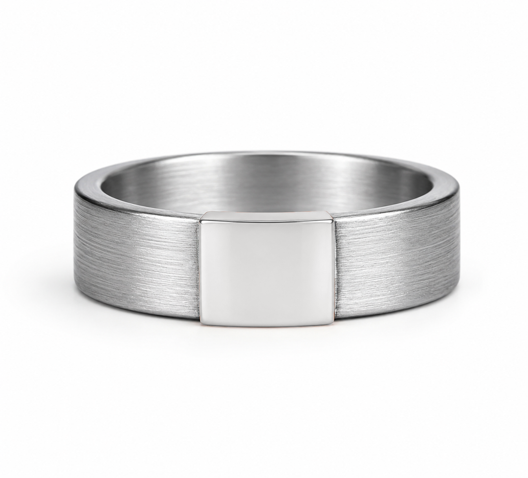 Classic 5mm 14kt White Gold Barrel Band
