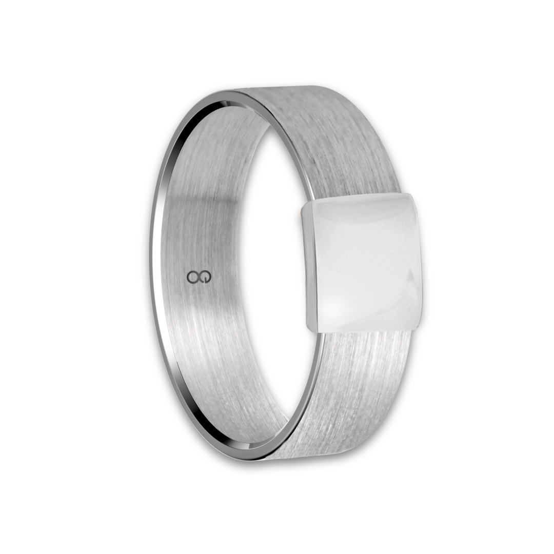 Classic 7mm Silver Platinum Barrel Band