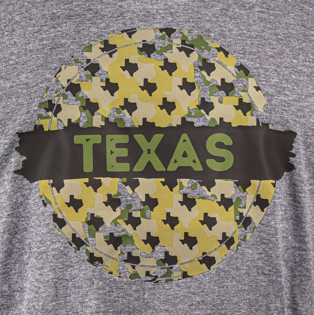 Texas State Camo Grey Casual Long Sleeve Shirt