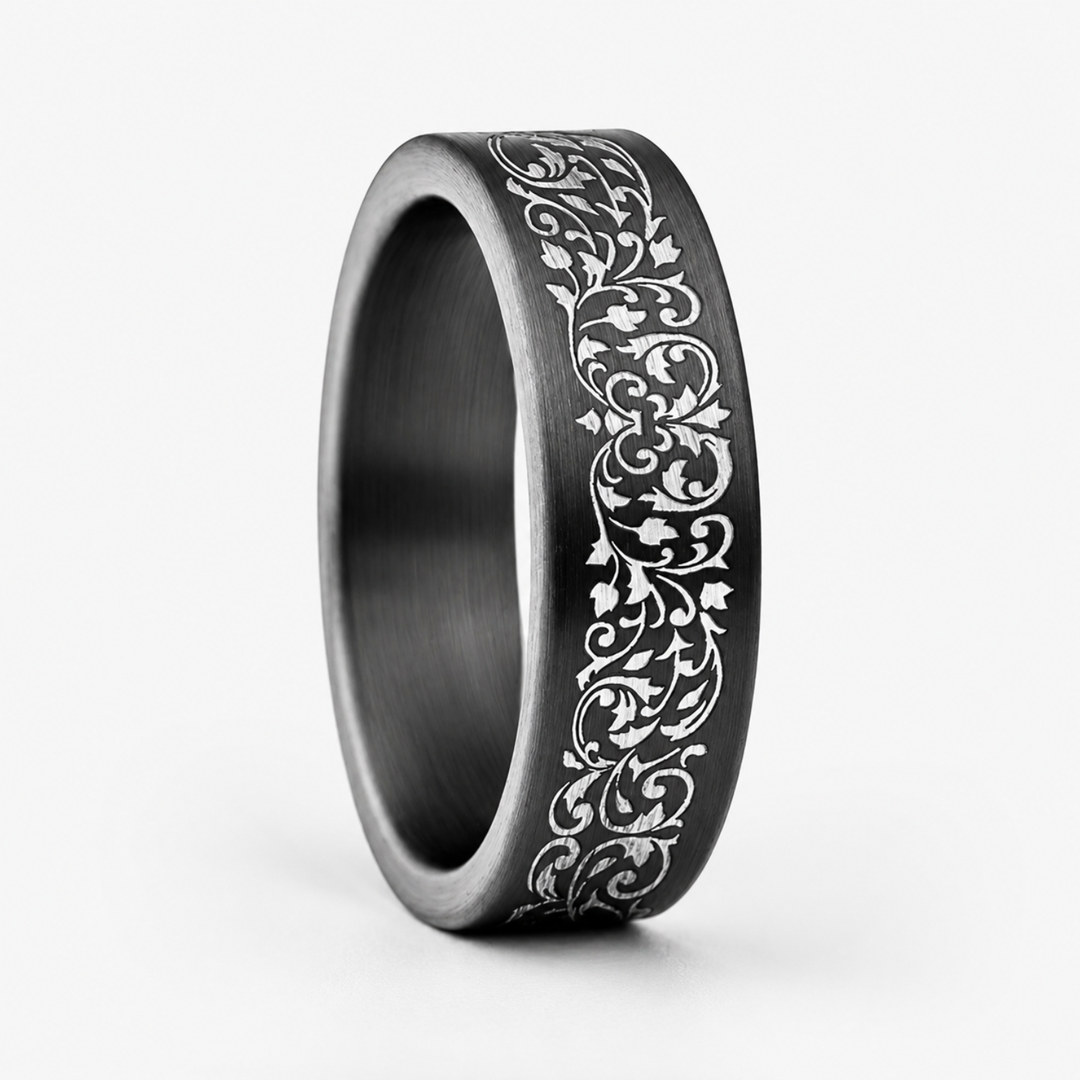 Gunmetal Vine & Leaf Barrel Band