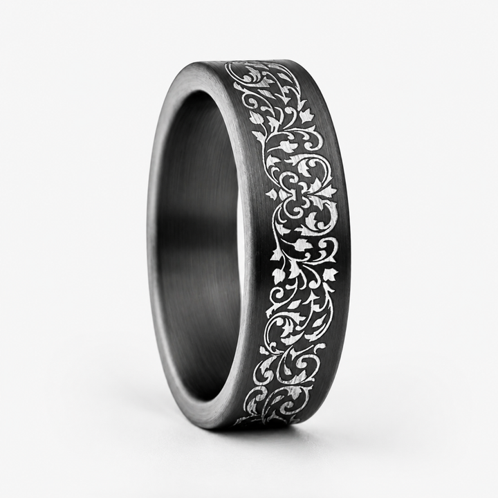 Gunmetal Vine & Leaf Barrel Band
