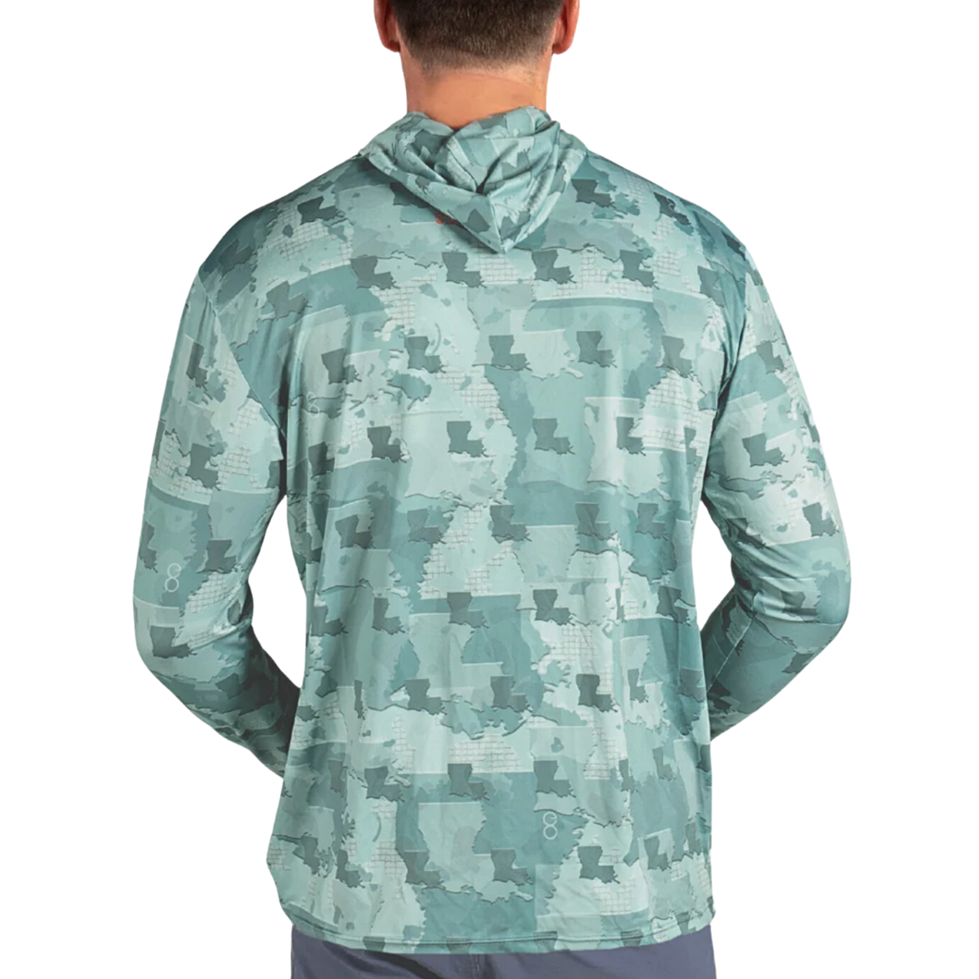 Louisiana Camo - Long Sleeve Fishing Hoodie