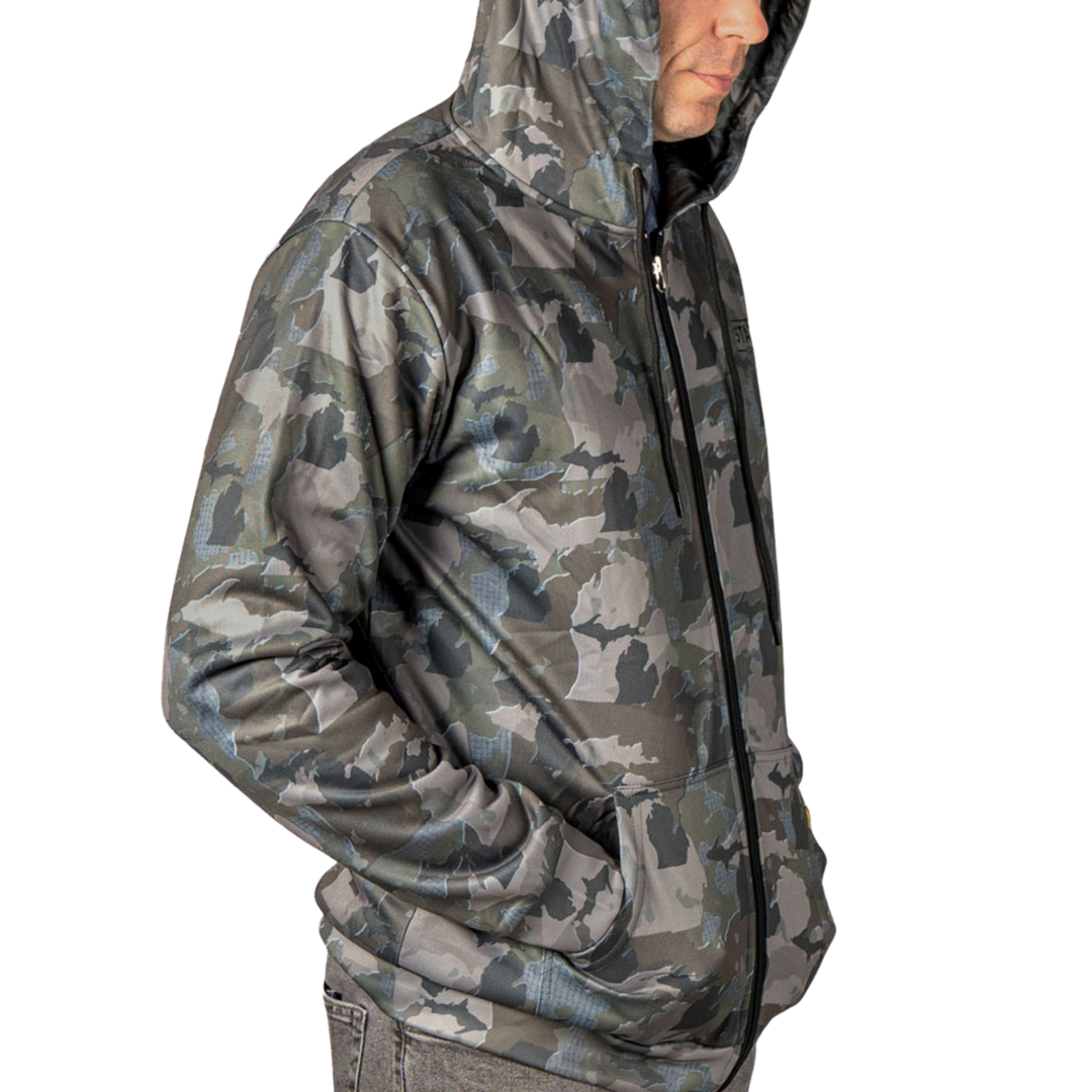 Michigan Camo - Zip Hoodie