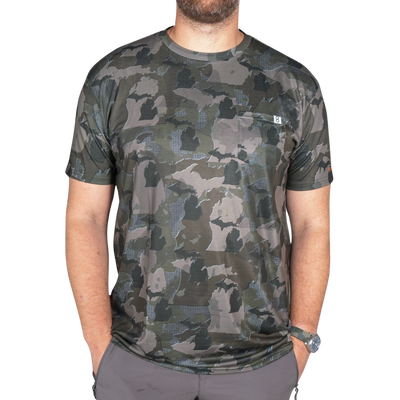 Michigan Camo - Short Sleeve Shirt
