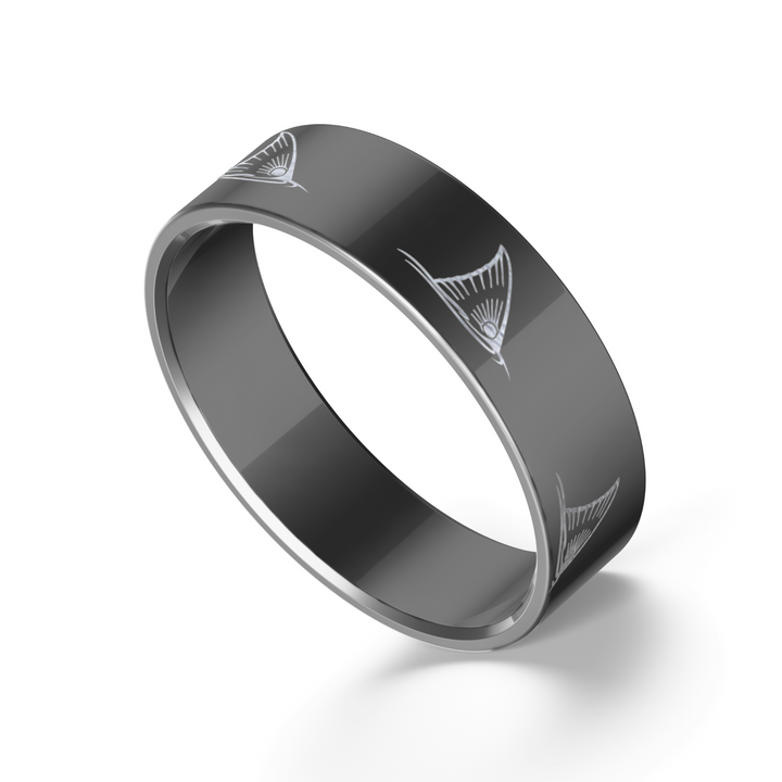 Shotgun Barrel Band Wedding Ring – Unique Handmade Ring Crafted from  Shotgun Barrel Metal, Set Against a Clean White Background. Ideal for Gun Enthusiasts and Custom Jewelry Lovers. Perfect for Personalized Gifts or Statement Accessories