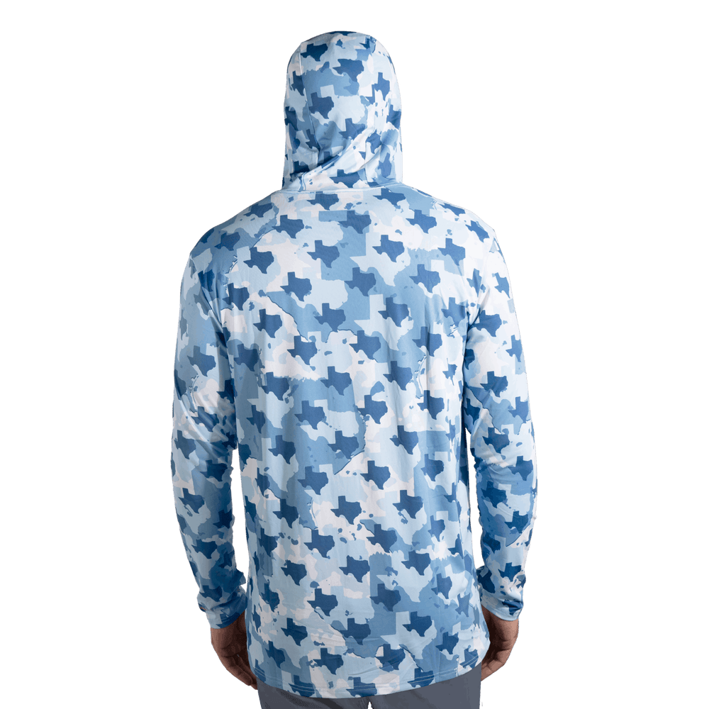 Texas Camo Fishing Hoodie on Model