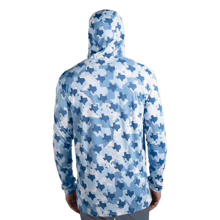 Texas Camo Fishing Hoodie on Model