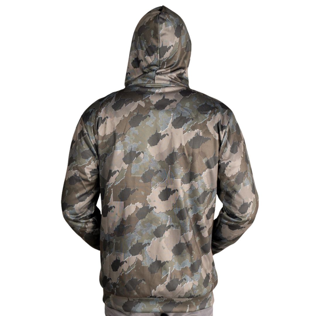 West Virginia Camo - Zip Up Hoodie