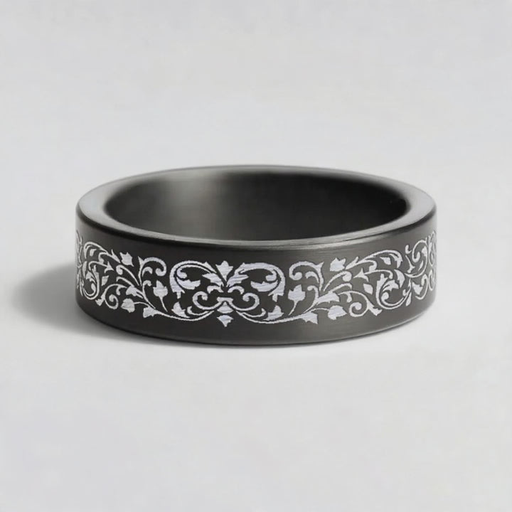 Gunmetal Vine & Leaf Barrel Band