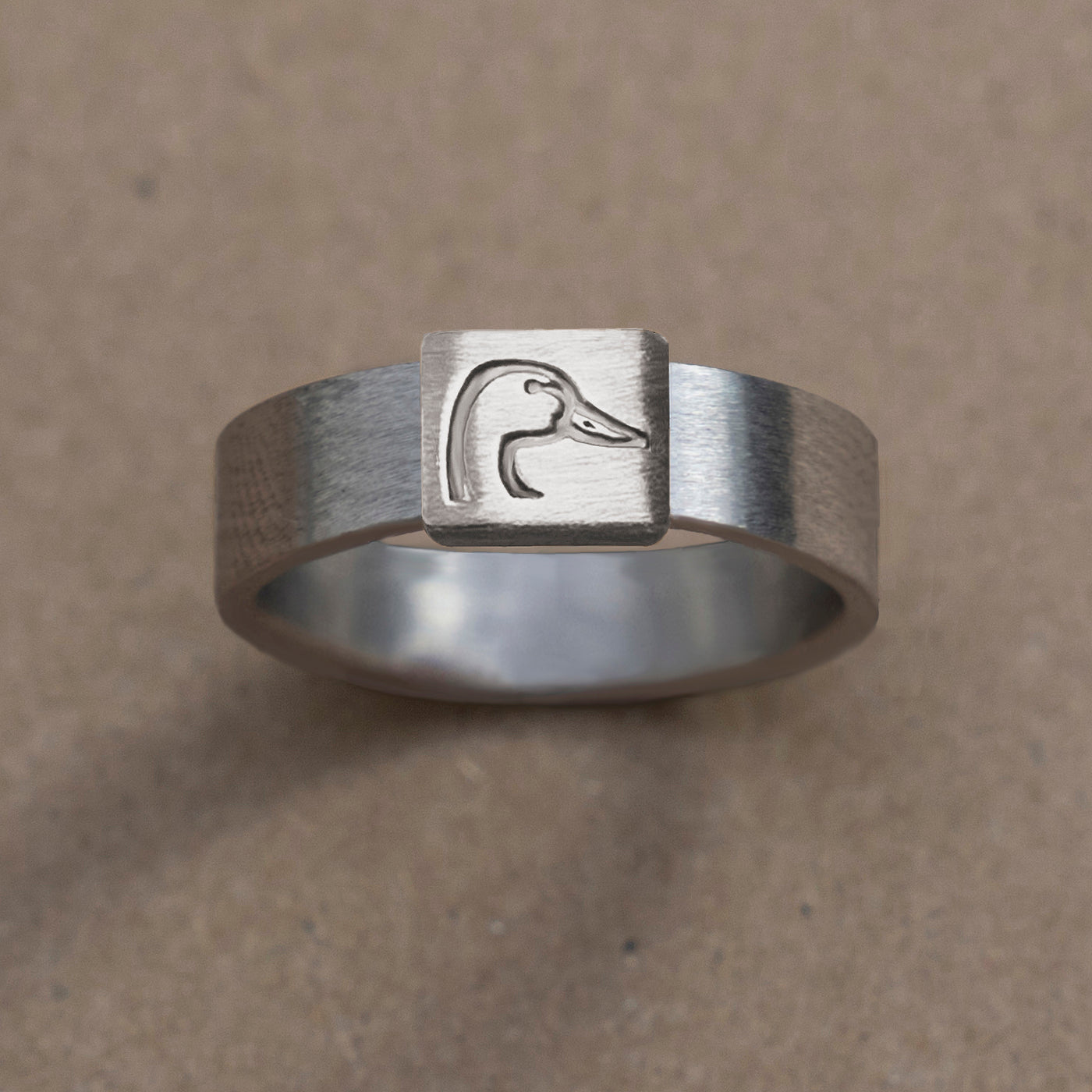 Ducks Unlimited Classic 14kt White Gold Brushed Barrel Band 