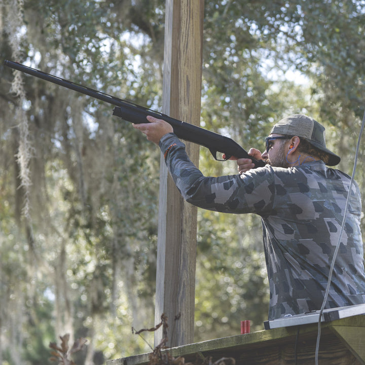 Georgia State Camo long sleeve shirt featuring a unique camo pattern made for Georgia,  designed for hunters and outdoor enthusiasts 
